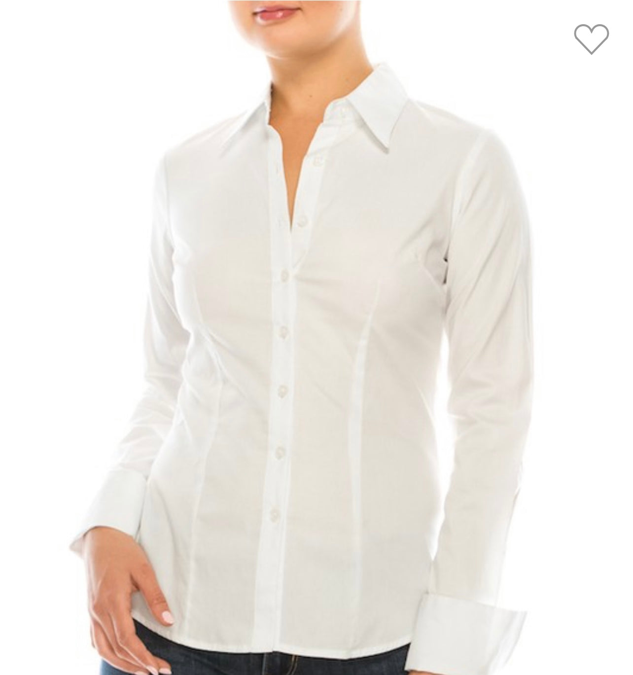 White Button-Down Shirt (top)