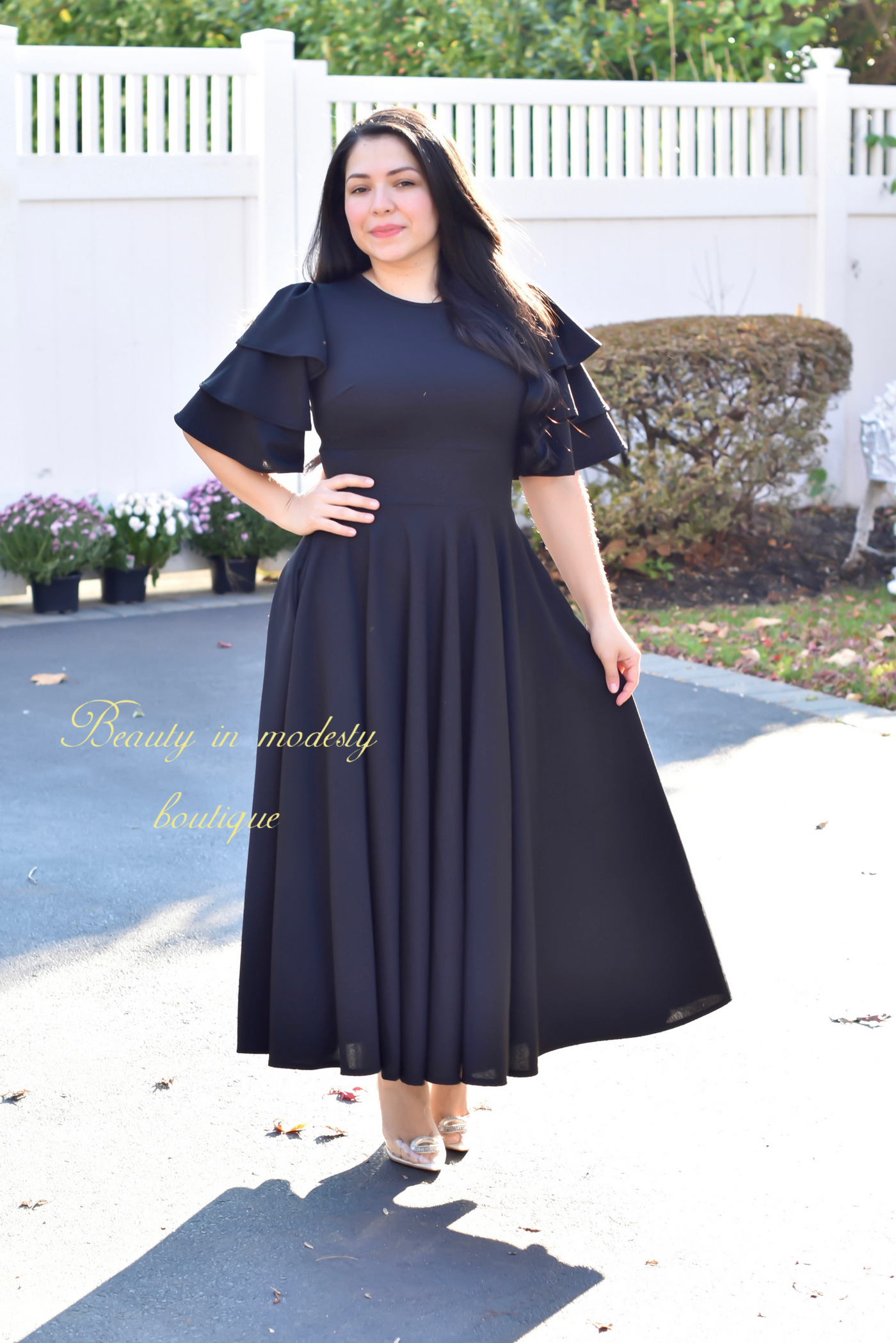 Adrienne Black Maxi Dress