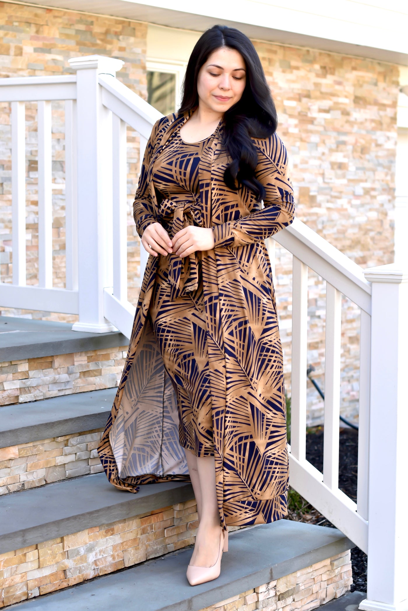 Mocha Midi Dress Set
