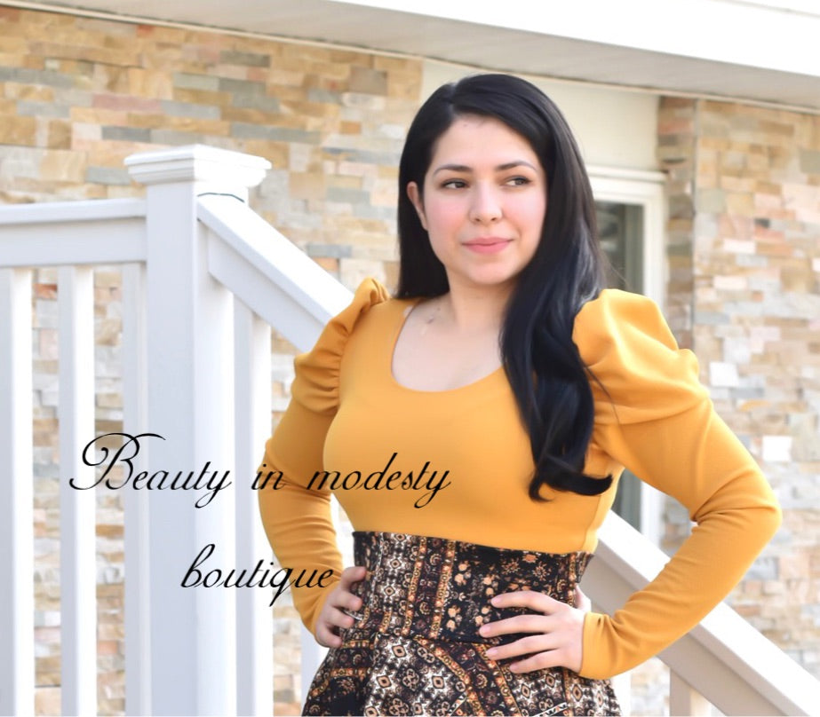 Mustard Long Sleeve Top