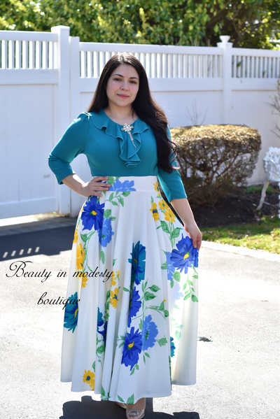 Bella Teal Maxi Dress