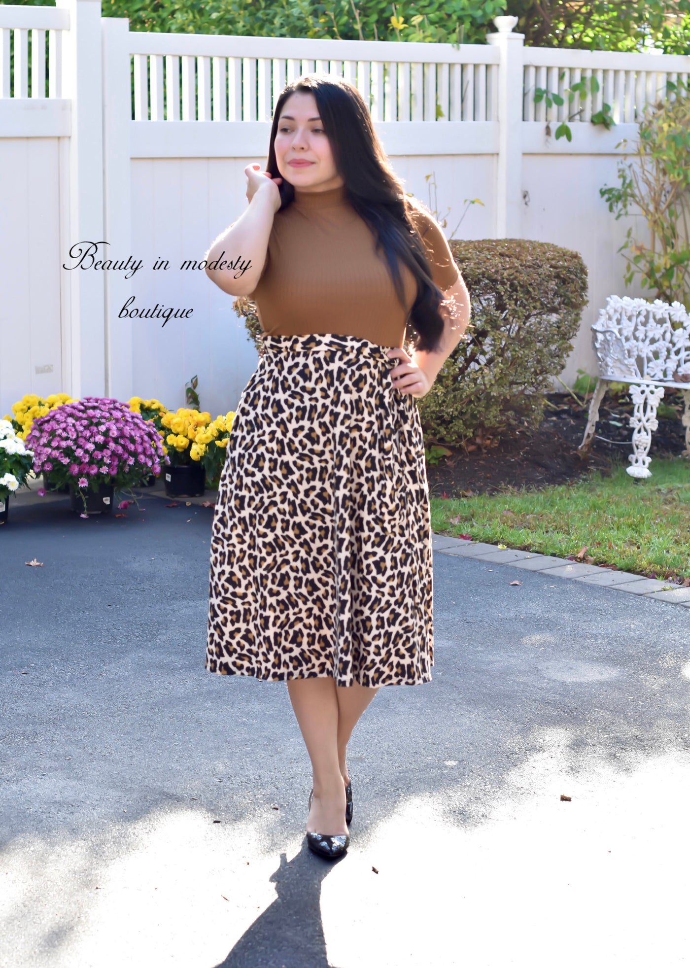 Amber Brown Midi Dress