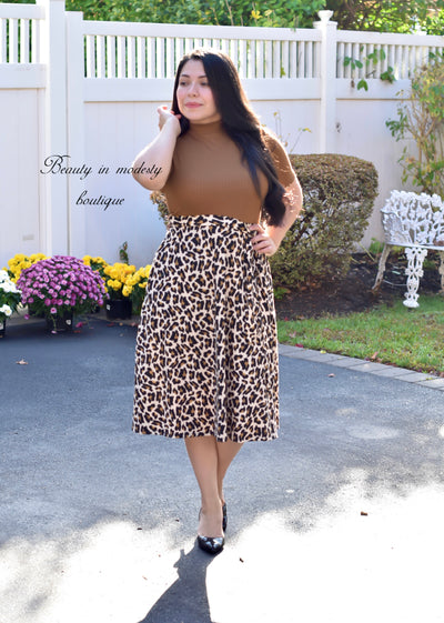Amber Brown Midi Dress