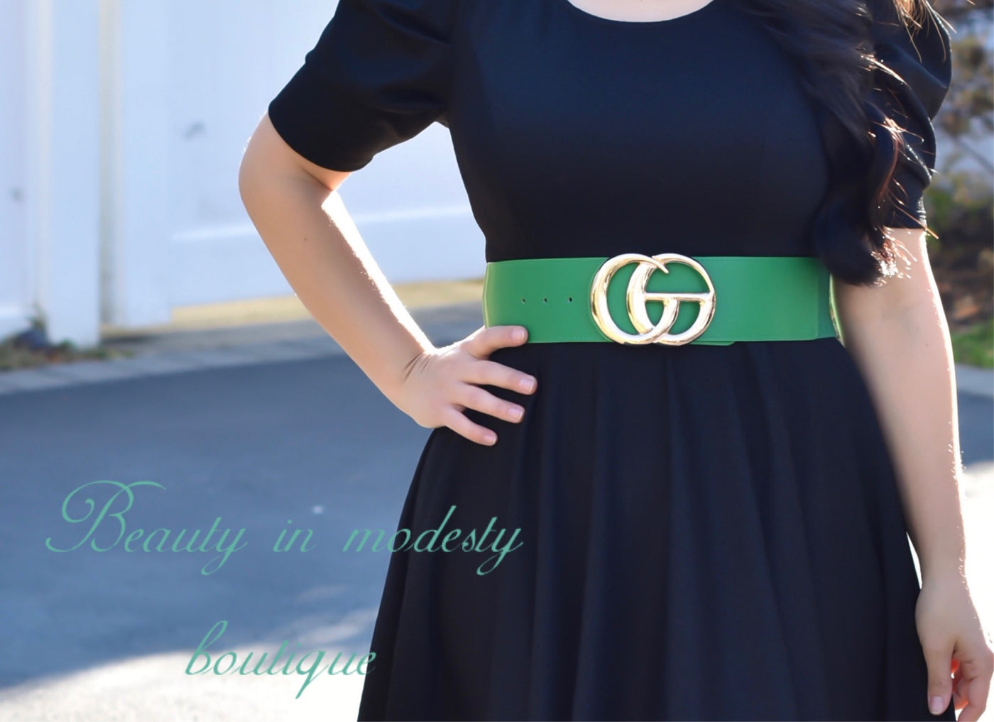 Green Belt (maxi dress)