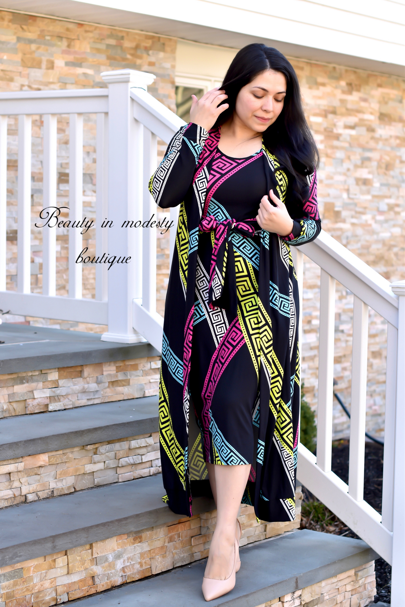Tribal Midi Dress Set