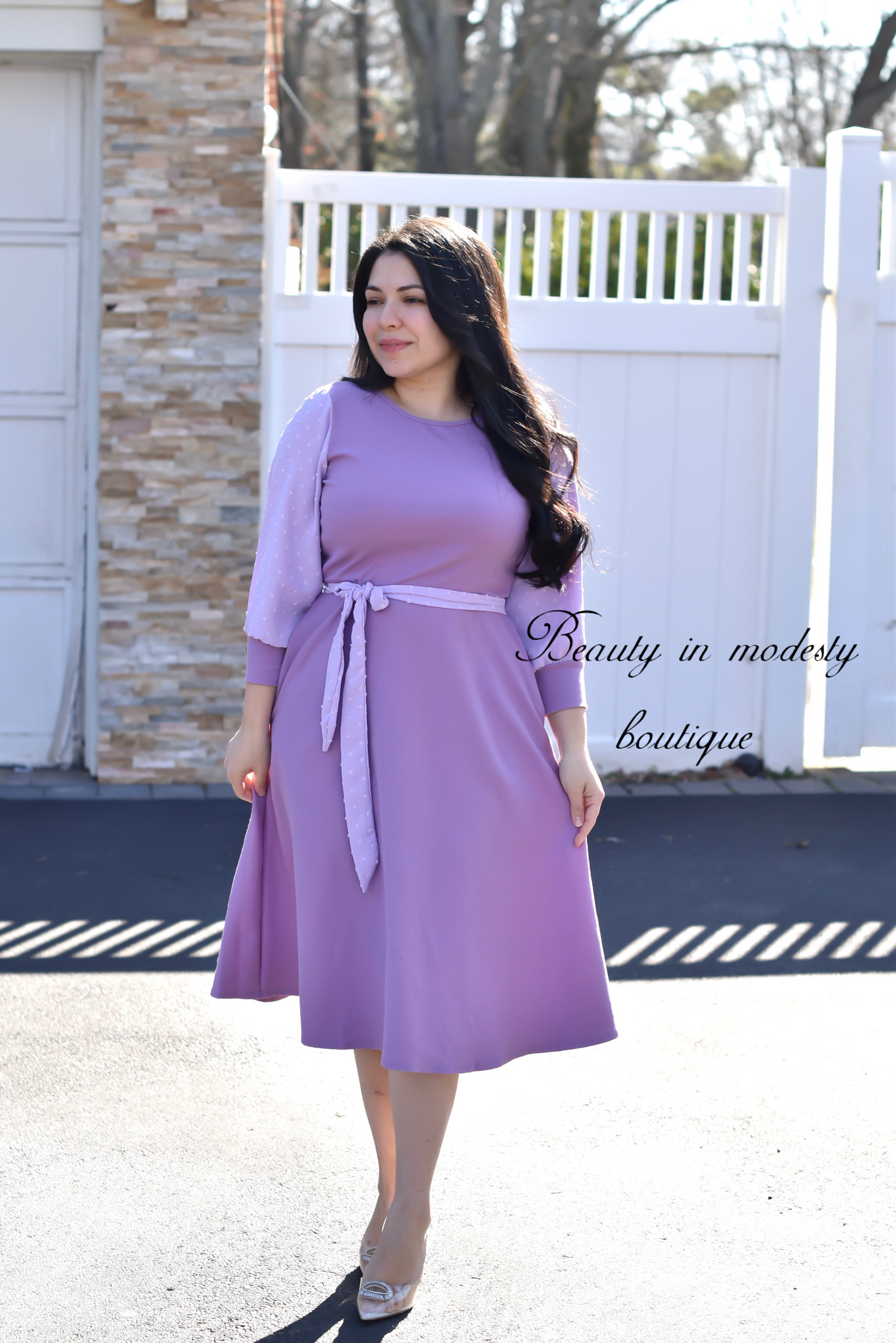 Lilac Soft Midi Dress