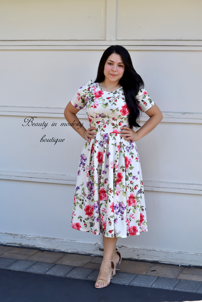 Karry Ivory Midi Dress