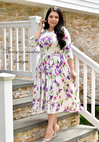 Aime Ivory Midi Dress