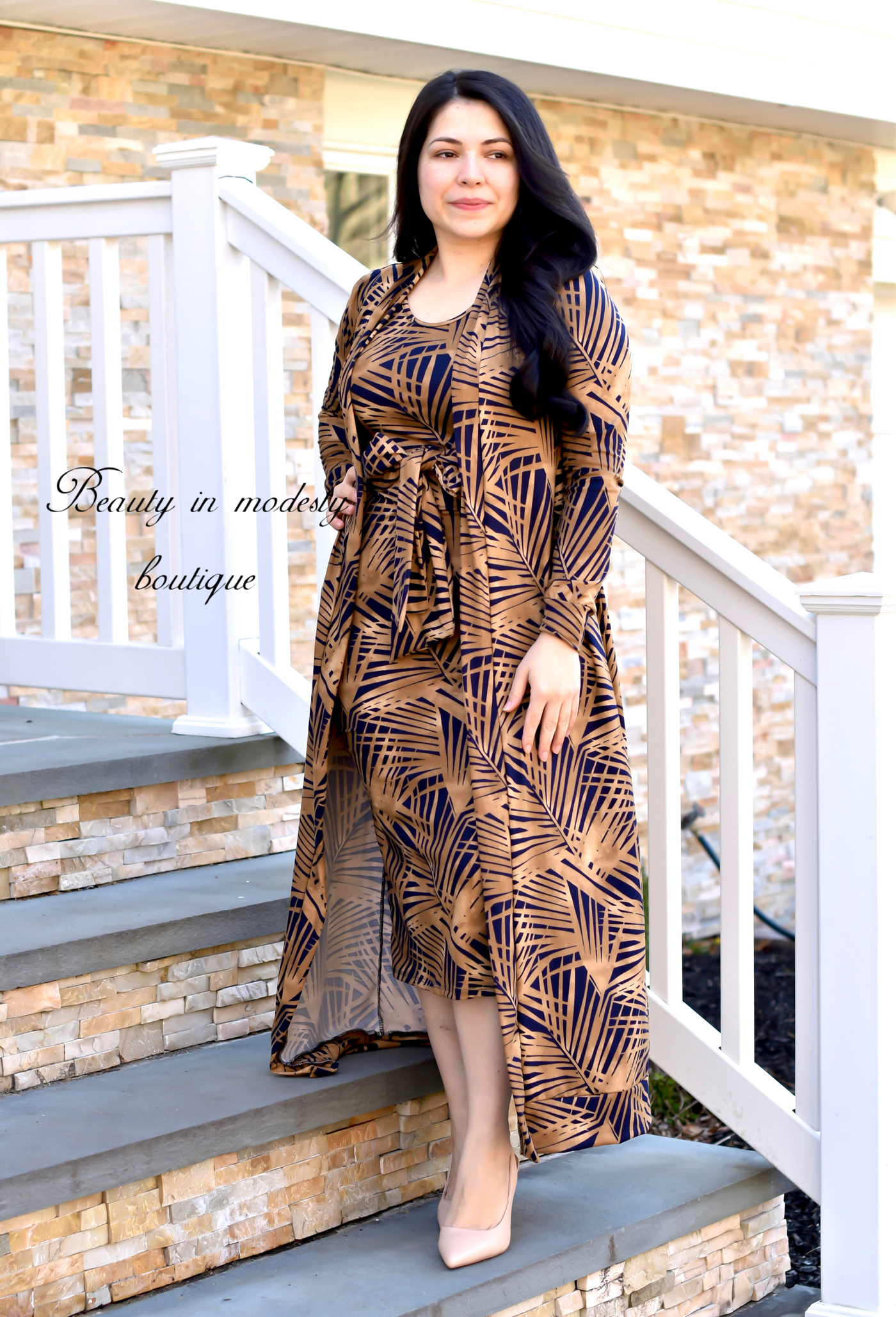 Mocha Midi Dress Set